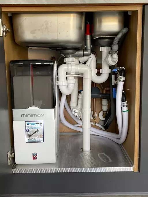 Very few under sink cupboards are ready for a softener to be installed